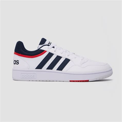 adidas hoops 3.0 sneakers wit/rood heren